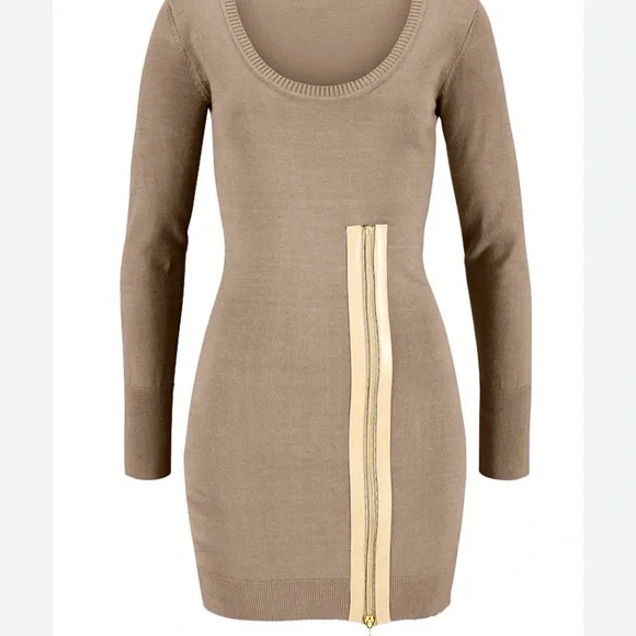 knitted dress white July White Knit Mini Dress - US 8